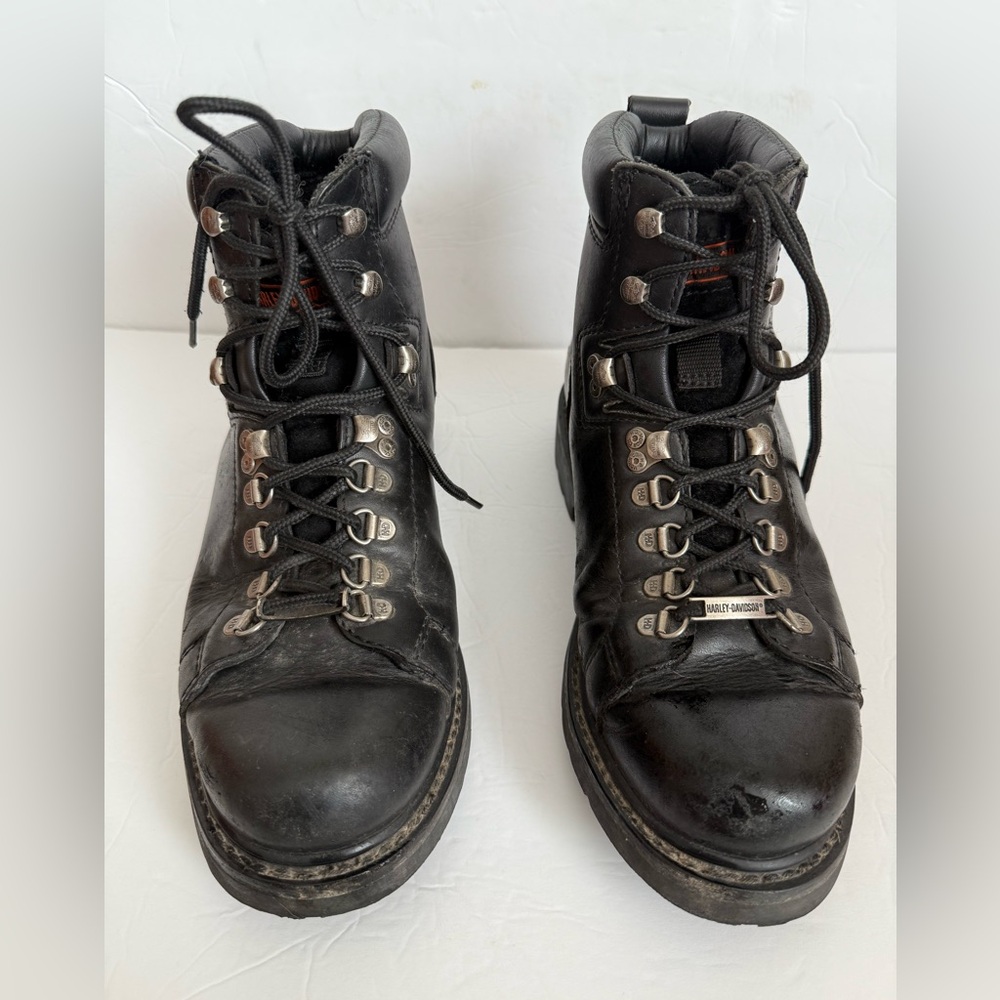 Harley Davidson Motorcycles Lace Up Black Boots size‎ 9